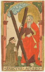 St. Andreas met een monnik (Elsass), ca. 1500